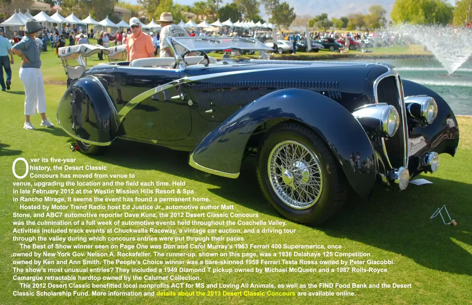 Automotive Traveler Magazine: 2012 02 2012 Rancho Mirage Desert Classic Concours Page 2