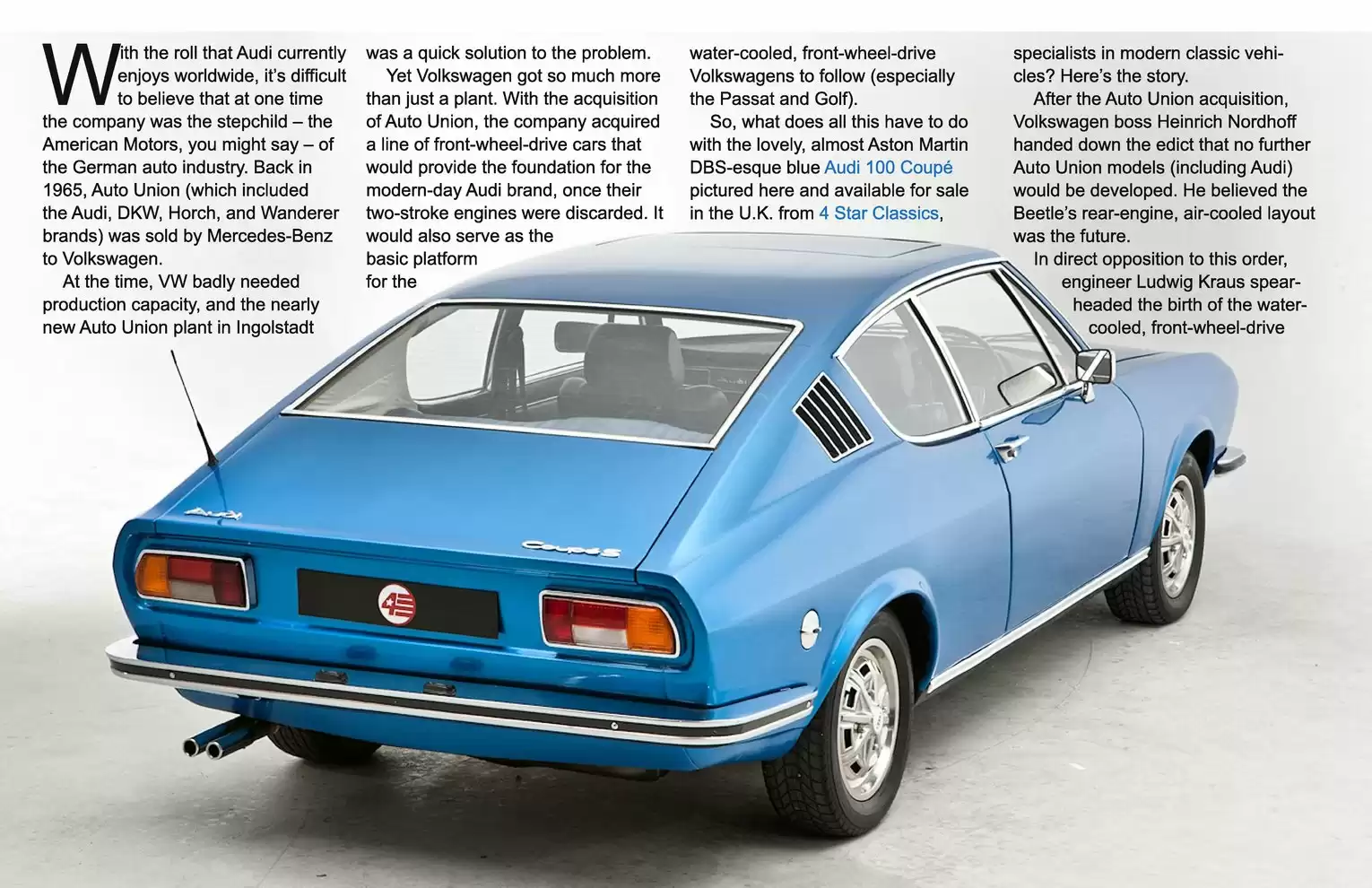 Automotive Traveler Magazine: 2012 03 1973 Audi 100 Coupe Page 2