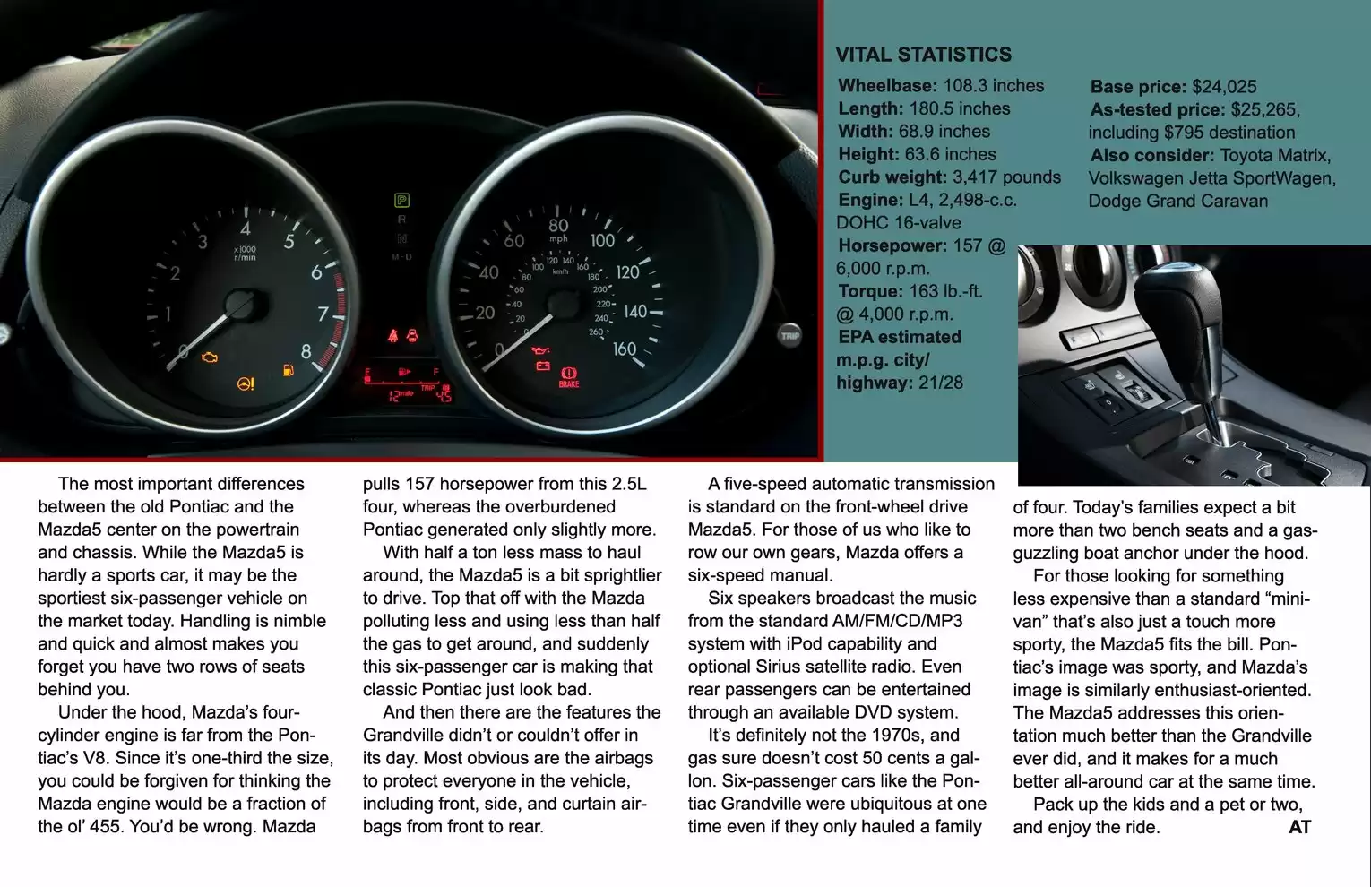 Automotive Traveler Magazine: 2012 03 2012 Mazda5 Page 4