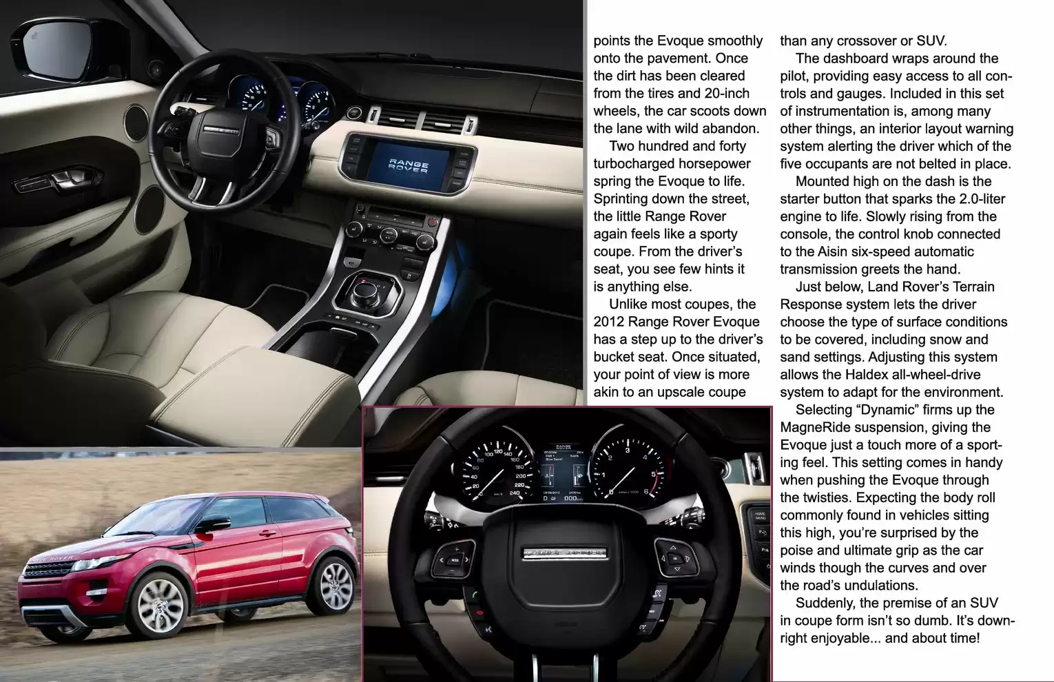 Automotive Traveler Magazine: 2012 05 2012 Range Rover Evoque Dynamic Page 3