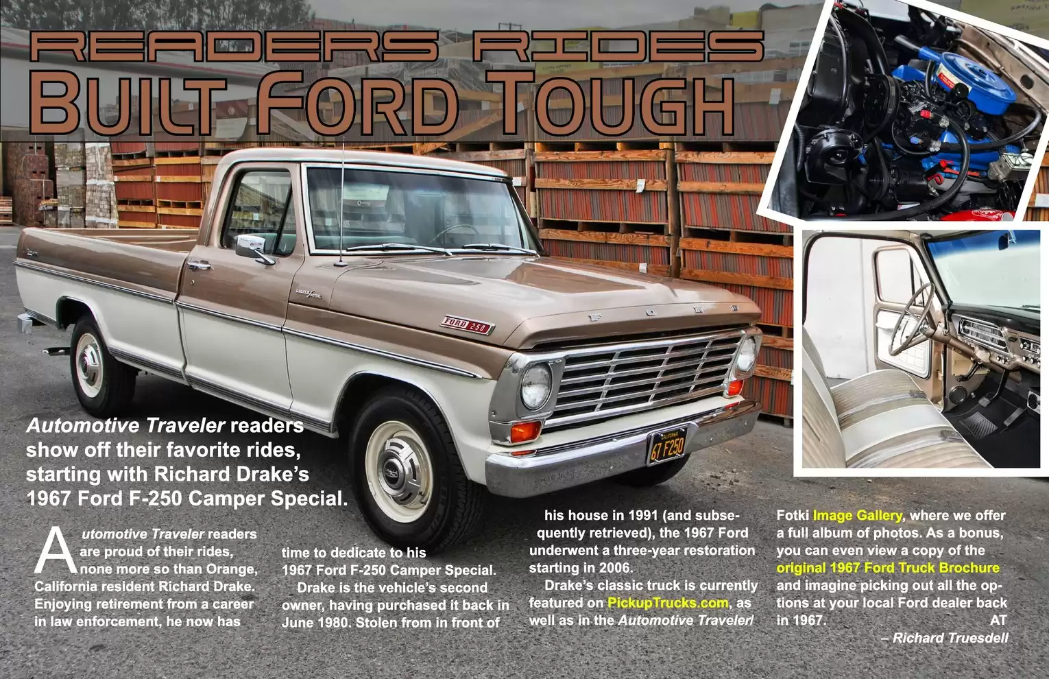 Automotive Traveler Magazine: 2012 07 1967 Ford F250 Camper Special Page 1