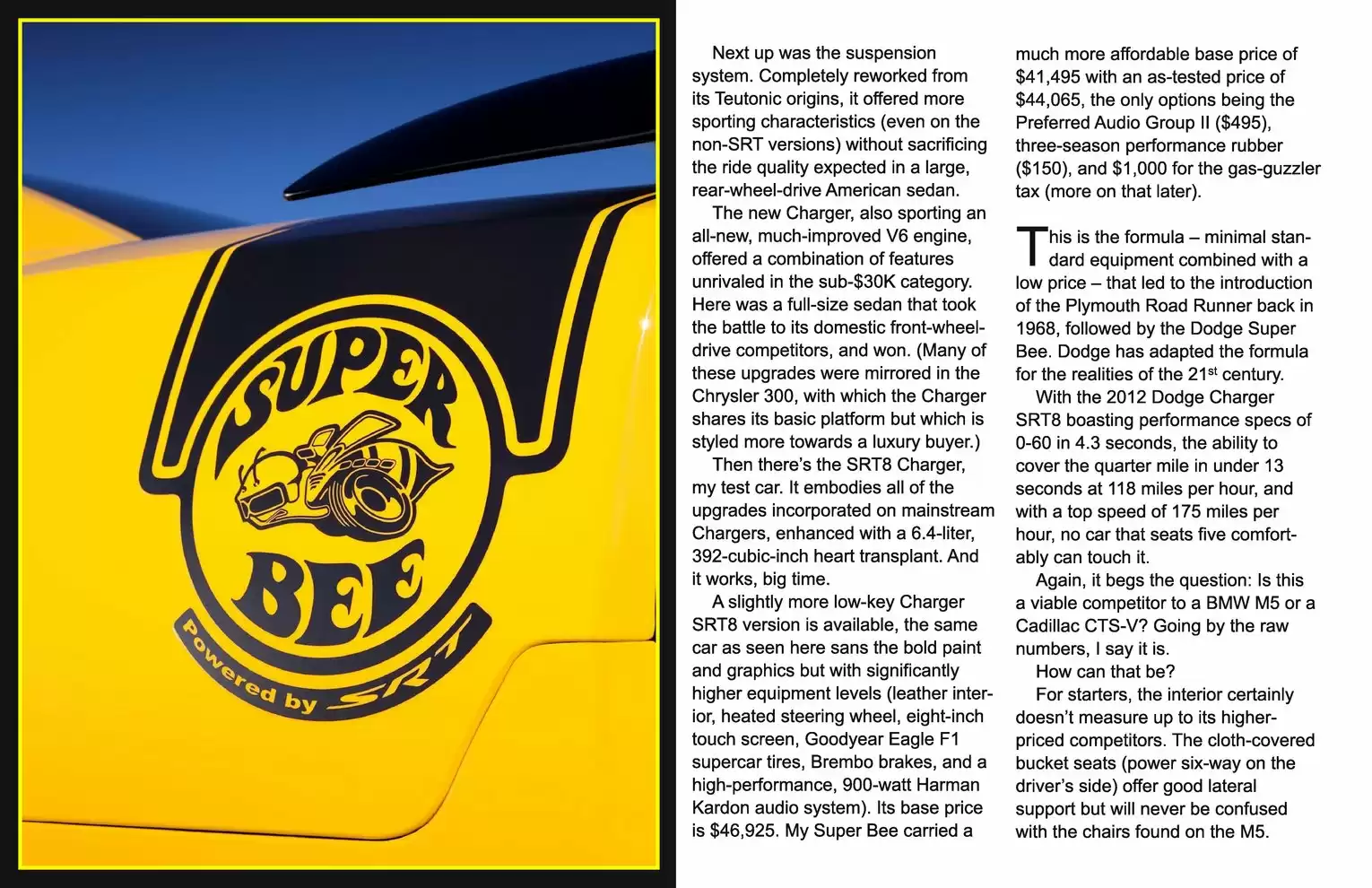 Automotive Traveler Magazine: 2012 09 2012 Dodge Charger SRT8 Super Bee Page 3