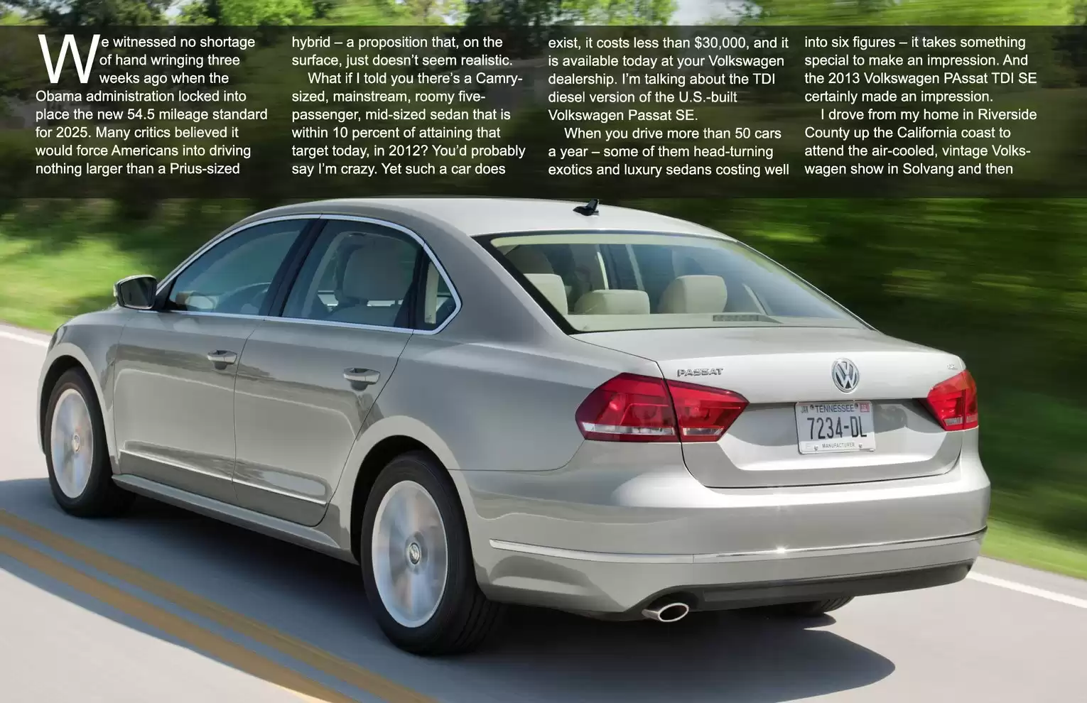 Automotive Traveler Magazine: 2012 09 2013 Volkswagen Passat TDI SE Page 2