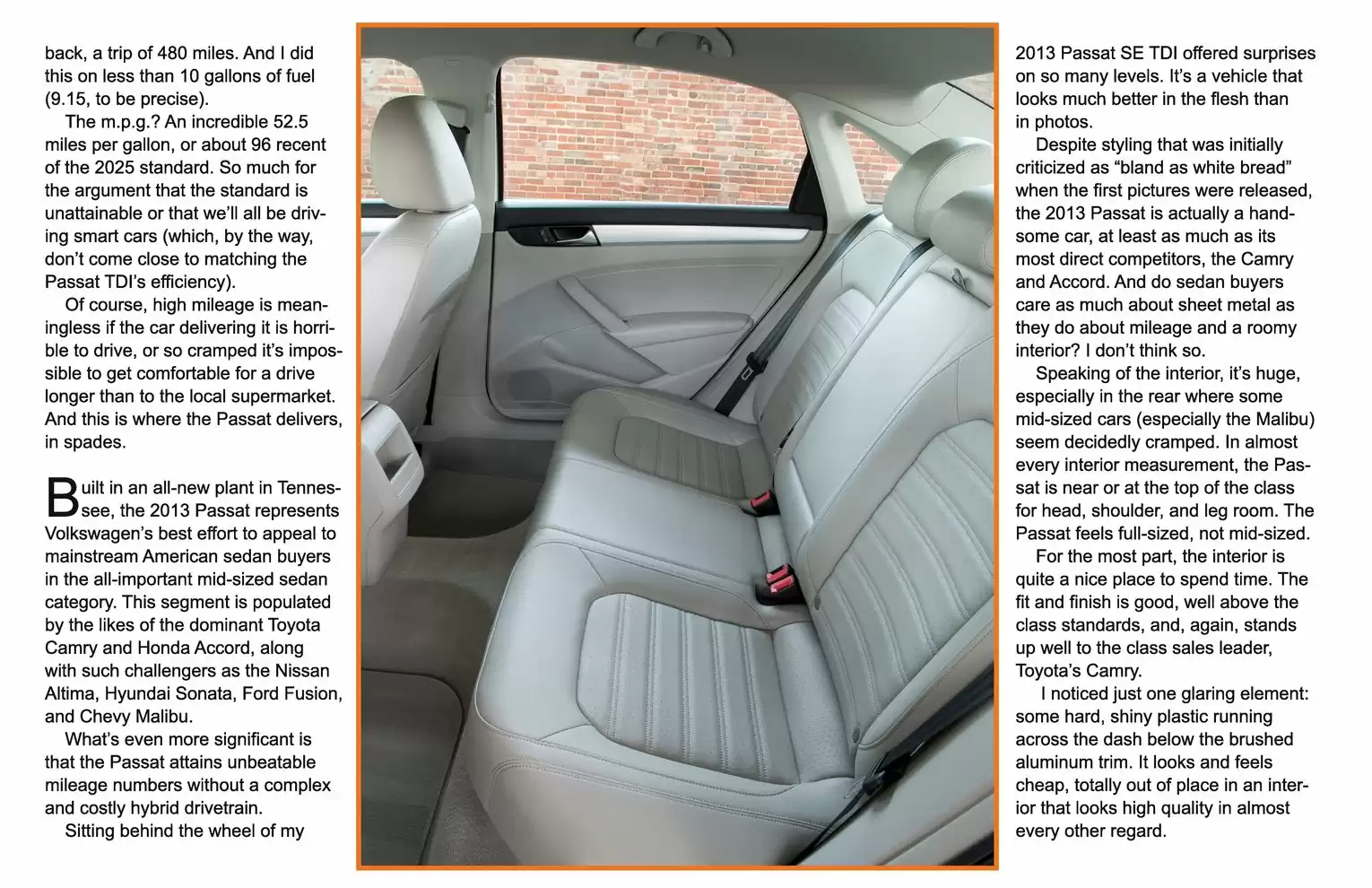 Automotive Traveler Magazine: 2012 09 2013 Volkswagen Passat TDI SE Page 3