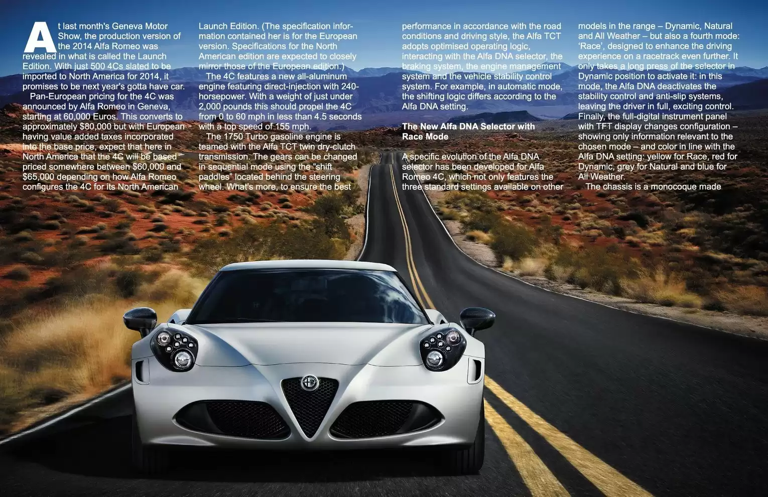 Automotive Traveler Magazine: 2013 04 2014 Alfa Romeo 4C Page 2