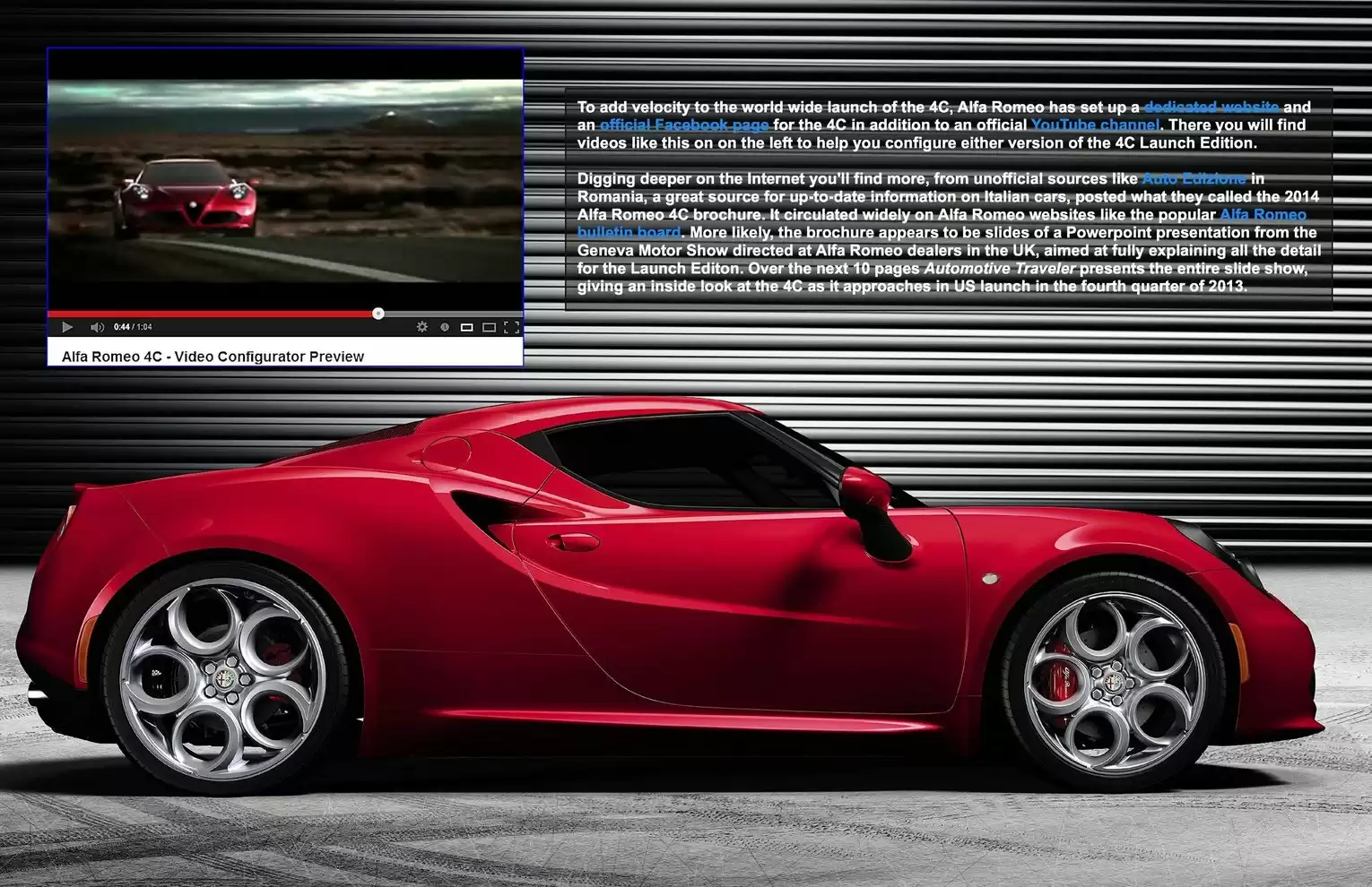 Automotive Traveler Magazine: 2013 04 2014 Alfa Romeo 4C Page 6