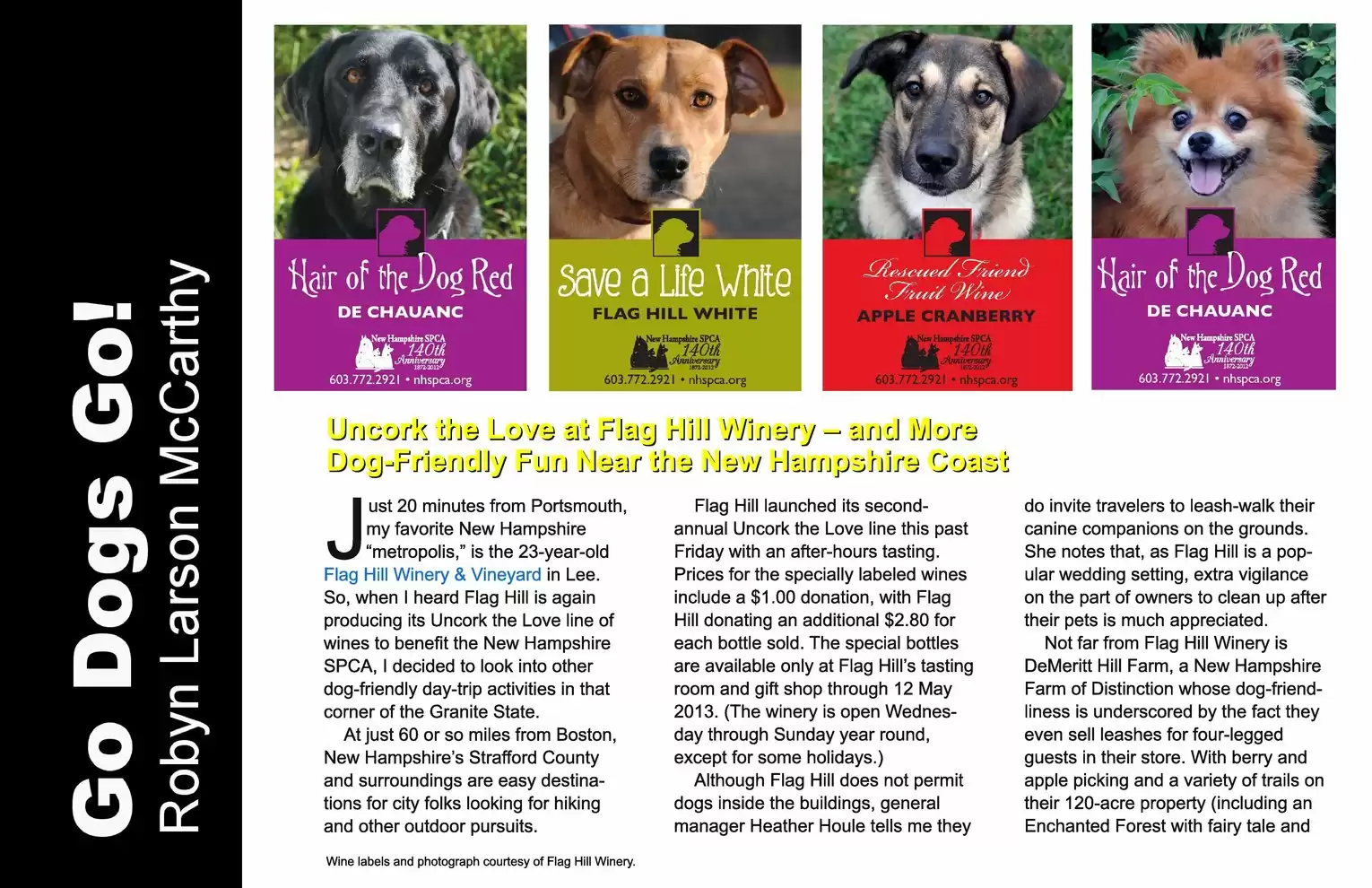 Automotive Traveler Magazine: 2013 04 Flag Hill Winery Fundraiser Page 1