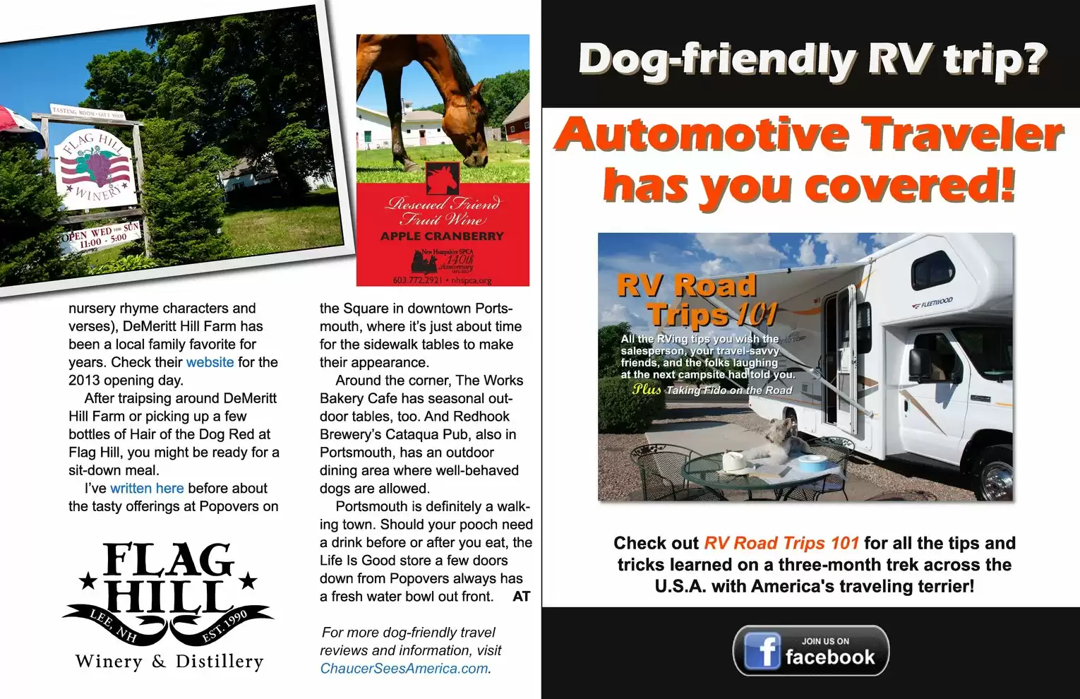 Automotive Traveler Magazine: 2013 04 Flag Hill Winery Fundraiser Page 2