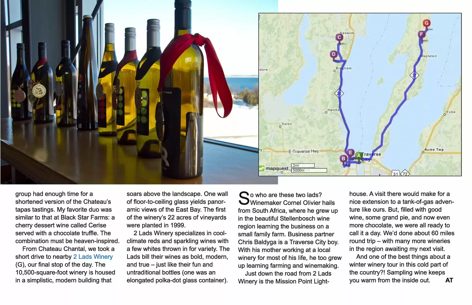 Automotive Traveler Magazine: 2013 04 North Michigan Wine Tour Page 5