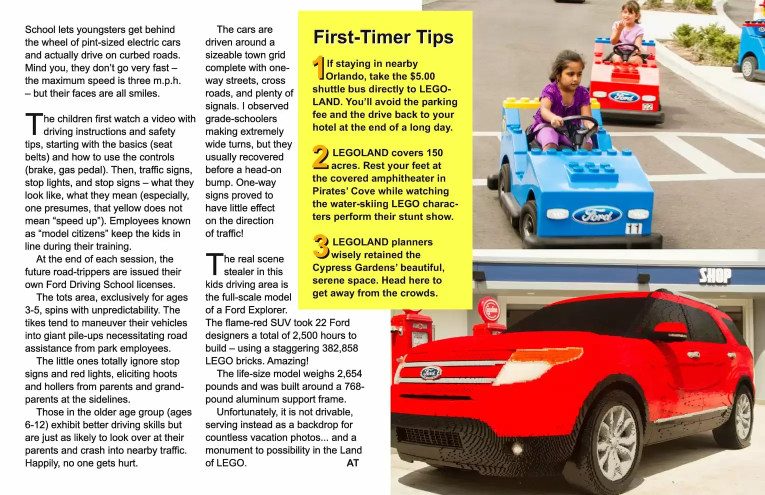 Automotive Traveler Magazine: 2013 05 Ford Legoland Driving School Page 2